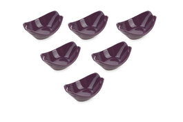 Hermia Juego de 6 Cuencos de Cerámica Morado 205 cc